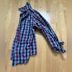 GAP Plaid Shirt in Burgundy, Navy & Light Blue